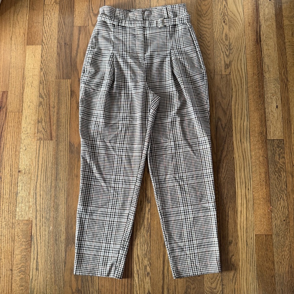 Zara Basic Pants Size S Women’s Checkered - Picture 2 of 14